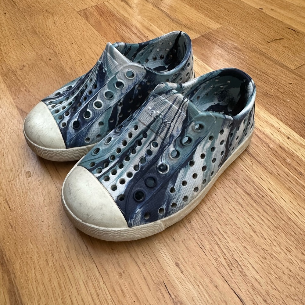 Toddler Blue Native Slip On Shoes Size C6